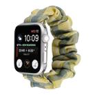 For Apple Watch Series 7 45mm / 6 & SE & 5 & 4 44mm / 3 & 2 & 1 42mm JK Uniform Style Cloth + Stainless Steel Watch Band(Yellow + Blue)(Yellow + Blue) - 1