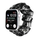 For Apple Watch Series 7 45mm / 6 & SE & 5 & 4 44mm / 3 & 2 & 1 42mm JK Uniform Style Cloth + Stainless Steel Watch Band(Black + White)(Black + White) - 1