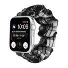 For Apple Watch Series 7 41mm / 6 & SE & 5 & 4 40mm / 3 & 2 & 1 38mm JK Uniform Style Cloth + Stainless Steel Watch Band(Black + White)(Black + White) - 1