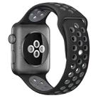 For Apple Watch 46mm / 49mm / 45mm / 44mm xDfind Two Color Silicone Sports Watch Band(Black Grey) - 1