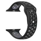 For Apple Watch 46mm / 49mm / 45mm / 44mm xDfind Two Color Silicone Sports Watch Band(Black Grey) - 2