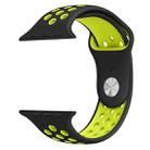 For Apple Watch 46mm / 49mm / 45mm / 44mm xDfind Two Color Silicone Sports Watch Band(Black Yellow) - 3