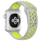 For Apple Watch 46mm / 49mm / 45mm / 44mm xDfind Two Color Silicone Sports Watch Band(Grey Yellow) - 1