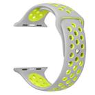For Apple Watch 46mm / 49mm / 45mm / 44mm xDfind Two Color Silicone Sports Watch Band(Grey Yellow) - 2