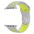 For Apple Watch 46mm / 49mm / 45mm / 44mm xDfind Two Color Silicone Sports Watch Band(Grey Yellow) - 3