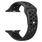 For Apple Watch 42mm / 41mm / 40mm / 38mm xDfind Two Color Silicone Sports Watch Band(Black) - 2