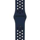 For Apple Watch 42mm / 41mm / 40mm / 38mm xDfind Two Color Silicone Sports Watch Band(Blue Black) - 3