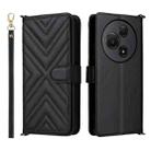 For TCL 60 NxtPaper Multifunctional 6-Card Slots Leather Phone Case with Wrist Strap(Black) - 1