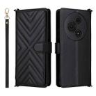 For TCL 605 / 60 SE Multifunctional 6-Card Slots Leather Phone Case with Wrist Strap(Black) - 1