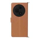 For TCL 605 / 60 SE Multifunctional 6-Card Slots Leather Phone Case with Wrist Strap(Brown) - 3