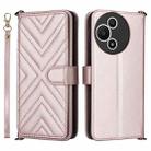 For TCL 60 SE NxtPaper 5G Multifunctional 6-Card Slots Leather Phone Case with Wrist Strap(Pink) - 1