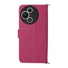 For TCL 60 SE NxtPaper 5G Multifunctional 6-Card Slots Leather Phone Case with Wrist Strap(Rose Red) - 3