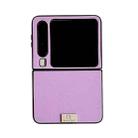 For Huawei Pura X Morandi Solid Color Leather Texture Phone Case(Purple) - 1
