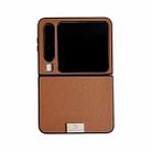 For Huawei Pura X Morandi Solid Color Leather Texture Phone Case(Brown) - 1