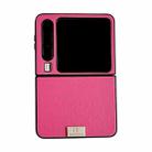 For Huawei Pura X Morandi Solid Color Leather Texture Phone Case(Rose Red) - 1