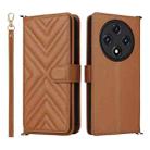 For Umidigi G100 4G / 5G / G100A Multifunctional 6-Card Slots Leather Phone Case with Wrist Strap(Brown) - 1