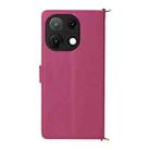 For Umidigi Note 100 4G / 5G / Note 100A Multifunctional 6-Card Slots Leather Phone Case with Wrist Strap(Rose Red) - 3