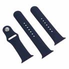 For Apple Watch 46mm / 49mm / 45mm / 44mm xDfind Solid Color Silicone Sports Watch Band(Dark Blue) - 2