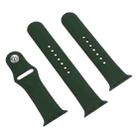 For Apple Watch 46mm / 49mm / 45mm / 44mm xDfind Solid Color Silicone Sports Watch Band(Dark Green) - 2