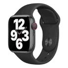 For Apple Watch 42mm / 41mm / 40mm / 38mm xDfind Solid Color Silicone Sports Watch Band(Black) - 1