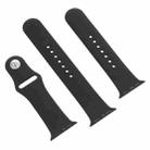 For Apple Watch 42mm / 41mm / 40mm / 38mm xDfind Solid Color Silicone Sports Watch Band(Black) - 2