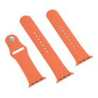 For Apple Watch 42mm / 41mm / 40mm / 38mm xDfind Solid Color Silicone Sports Watch Band(Orange) - 2