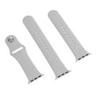 For Apple Watch 42mm / 41mm / 40mm / 38mm xDfind Solid Color Silicone Sports Watch Band(Grey) - 2
