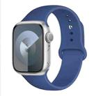 For Apple Watch 42mm / 41mm / 40mm / 38mm xDfind Solid Color Silicone Sports Watch Band(Blue) - 1