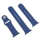 For Apple Watch 42mm / 41mm / 40mm / 38mm xDfind Solid Color Silicone Sports Watch Band(Blue) - 2