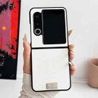 For ZTE nubia Flip2 Morandi Solid Color Leather Texture Phone Case(White) - 2