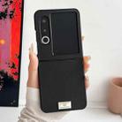 For ZTE nubia Flip2 Morandi Solid Color Leather Texture Phone Case(Black) - 2