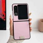 For ZTE nubia Flip2 Morandi Solid Color Leather Texture Phone Case(Pink) - 2
