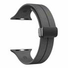 For Apple Watch 46mm / 49mm / 45mm / 44mm xDfind Solid Color Magnetic Buckle Silicone Watch Band(Dark Gray) - 2