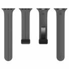 For Apple Watch 46mm / 49mm / 45mm / 44mm xDfind Solid Color Magnetic Buckle Silicone Watch Band(Dark Gray) - 3