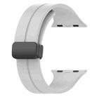 For Apple Watch 46mm / 49mm / 45mm / 44mm xDfind Solid Color Magnetic Buckle Silicone Watch Band(Light Grey) - 3