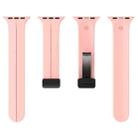 For Apple Watch 46mm / 49mm / 45mm / 44mm xDfind Solid Color Magnetic Buckle Silicone Watch Band(Pink) - 3