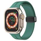 For Apple Watch 46mm / 49mm / 45mm / 44mm xDfind Solid Color Magnetic Buckle Silicone Watch Band(Pine Green) - 1