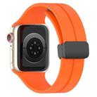 For Apple Watch 42mm / 41mm / 40mm / 38mm xDfind Solid Color Magnetic Buckle Silicone Watch Band(Orange) - 2