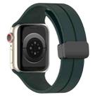 For Apple Watch 42mm / 41mm / 40mm / 38mm xDfind Solid Color Magnetic Buckle Silicone Watch Band(Green) - 2