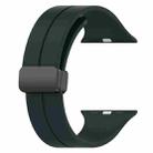 For Apple Watch 42mm / 41mm / 40mm / 38mm xDfind Solid Color Magnetic Buckle Silicone Watch Band(Green) - 3
