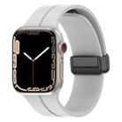For Apple Watch 42mm / 41mm / 40mm / 38mm xDfind Solid Color Magnetic Buckle Silicone Watch Band(Light Grey) - 1