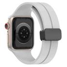 For Apple Watch 42mm / 41mm / 40mm / 38mm xDfind Solid Color Magnetic Buckle Silicone Watch Band(Light Grey) - 2