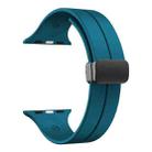 For Apple Watch 42mm / 41mm / 40mm / 38mm xDfind Solid Color Magnetic Buckle Silicone Watch Band(Cyan) - 2