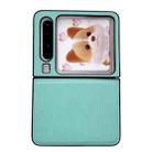 For Huawei Pura X Vertical Pattern Solid Color Leather Phone Case(Lake Green) - 1