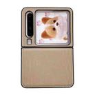 For Huawei Pura X Vertical Pattern Solid Color Leather Phone Case(Gold) - 1