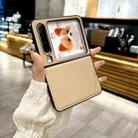 For Huawei Pura X Vertical Pattern Solid Color Leather Phone Case(Gold) - 2