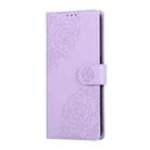For Xiaomi Poco X5 Rose Flower Embossed 3-Card Slots Leather Phone Case(Purple) - 2
