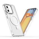 For Redmi 12C / 11A MagSafe Magnetic Clear Phone Case(White) - 1
