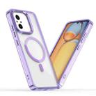For Redmi 12C / 11A MagSafe Magnetic Clear Phone Case(Purple) - 1