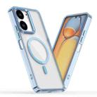 For Redmi 13C 4G MagSafe Magnetic Clear Phone Case(Blue) - 1